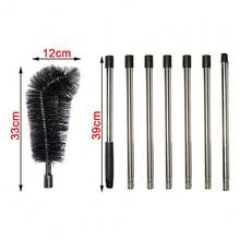 1PC Gutter Cleaning Brush Roofing Tool With 7Pcs Telescopic Extension Pole (280cm), Telescopic Gutter Cleaner, Gutter Cleaning Tool With Brush Heads For Removing Leafy Debris - 280cm - View 2