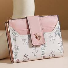 Ladies Elegant Floral Coin Purse, Multi Card Slots, Versatile Student Wallet - Multiple Colors Available