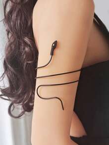 1pc Multi Pattern Optional Women's Armband, Butterfly, Flower, Snake Shaped, Hollow Opening Armband, Suitable For Daily Wear And Vacation Wear