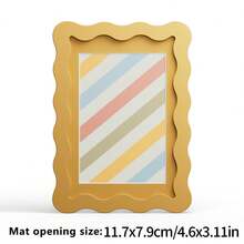 1pc Rainbow Series Colored Cardstock Wave Photo Frame, Decorate Living Room, Can Be Used As A Birthday Gift, Wedding Gift, Rama Table Decor, Housewarming Gift, Dorm Essentials, B&B Decor (No Photo Paper) - Multicolor - View 13