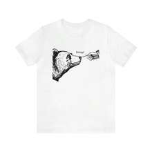 Camiseta divertida "Boop The Bear", Camiseta Oso Grizzly, Camiseta "Poke The Grizzly", Camiseta Parque Nacional, Camiseta Guardabosques, Premios Darwin - Blanco - Ver 1
