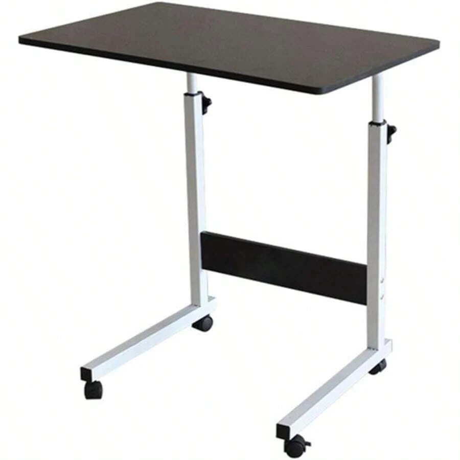 Escritorio Armable Móvil, Escritorio Forma en "C"  Para Laptop o PC, Mesa de Servicio Para Lectura, Trabajo, Ocio, Estudio, Fácil de Armar y Guardar, Para Espacios Pequeños en Casa u Oficina, Soporte de Hasta 40kg - Al Azar - Ver 1