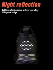 UMBURLLY 男式钢头安全鞋，防砸防刺穿透气轻便工作鞋，工业建筑男式安全鞋，纯色