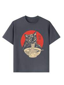 1 Stück Mädchen Lässig bedrucktes Rundhals Kurzarm T-Shirt, Sommer Schüler Streetwear - Sport Enten Kunst Stil T-Shirt, das Vorstellungskraft und Selbstausdruck anregt