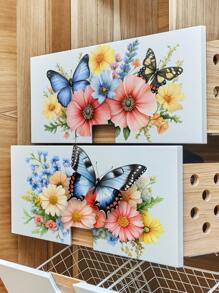 1pc/1set 2pcs Spring Floral Series Toilet Decorative Sticker, Bathroom Decal, Multi-Scenario Use Stickers
