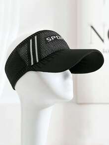 1pc Unisex Letter Embroidered SPORT Baseball Cap, Brimless Crown Top Hat For Men Women Couples Outdoor Running Golf Sports Sun Protection Wide Brim Hat, Suitable For Spring Summer Beach - Multicolor - View 3