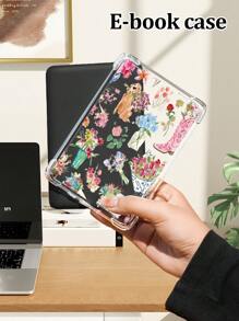 Patchwork Blumen Schutzhülle geeignet für iPad 10. Gen, iPad 7/8/9 10,2 Zoll, iPad Air 4/5. Gen 10,9 Zoll, Kindle Paperwhite 12. Gen 2024, Tab A7 Lite 8,7'', S6 Lite 10,4 Zoll, Vier-Ecken Stoßschutz, Einhändiger Griff