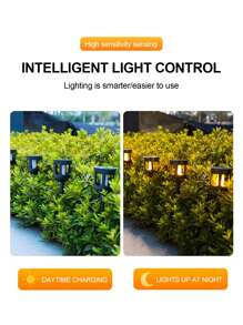 2pcs Solar Powered Flame Landscape Lights, Outdoor Waterproof LED Path Lights For Yard, Garden, Villa Decoration, Solar Charging, Energy Saving