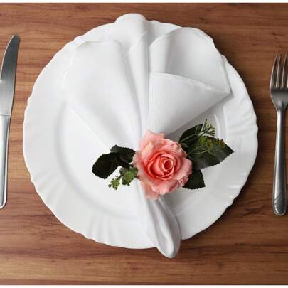 Kit 100 Guardanapo De Tecido 35x35 Para Mesa Posta Casamento Buffet Eventos