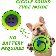 1PC Interactive Dog Lover And Dog Mom Love Toys Ball With Giggle Sounds - Cat/Dog Lover Gift And Dog/Cat Mom Love Pet Puppy Rolling Activity Playing Chew Training Toy, Large Dog Lover And Dog Mom Love Ball Toy For Interactive Playtime, Dog Lover And Dog Mom Love Chew Toy Accessories, Dog Lover And Dog Mom Love Toothbrush Ball For Puppy Fun