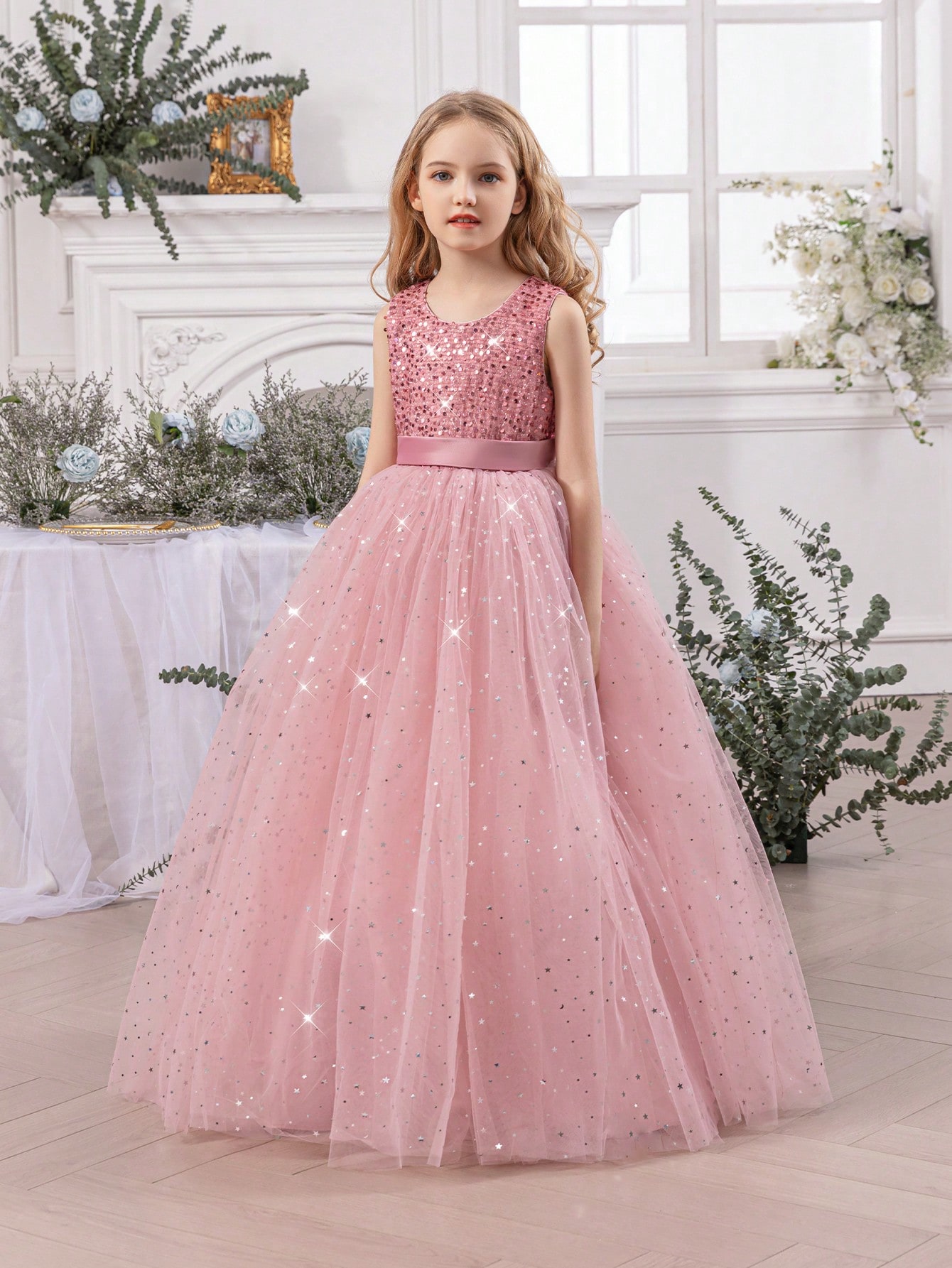Kinderpartykleid, Geburtstagsfeier, Abschlussball, Hochzeit, Blumenmädchen, Brautjungfer, Feiertagsfeier_voghion.com