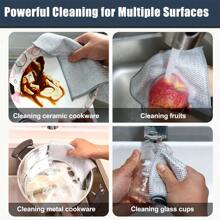 10pcs Magic Steel Fleece Cleaning Pads - Double-Layer, Reusable & Non-Stick | Powerful Rust Remover | Versatile For Wet/Dry Use | Non-Scratch Scouring Pads For Dishes & Kitchen