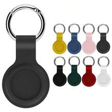 Liquid Silicone Case Compatible With Apple Airtags Tracker Locator Protective Cover Accessories With Keychain Compatible With Iphone Airtag Case - Multicolor - View 7