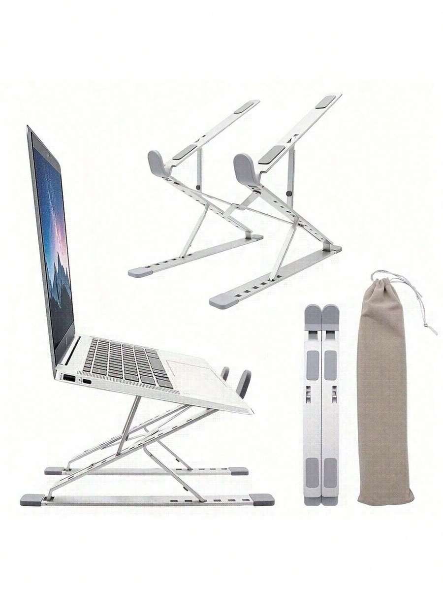 Portable Laptop Stand Aluminum Foldable Stand For Foldable Computer PC Tablet Support Notebook Stand Table Laptop Holder - Bạc - Xem 1