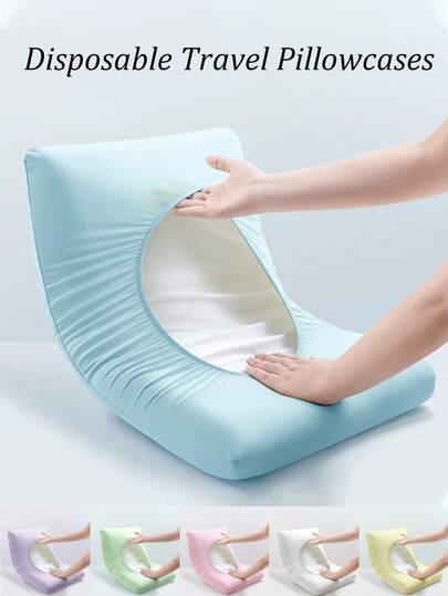 一次性弹性枕套，柔软一次性旅行枕套，酒店客房，美容院，无纺布，防水透气旅行酒店枕套（不含枕芯），旅行、健身、学习、度假露营必备，度假配件，旅行包，旅行配件，背包，学习用品