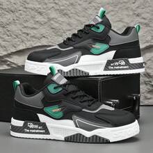 Nuevos tenis casuales 2025, zapatillas deportivas para múltiples temporadas, pantalones deportivos de bloques de color, jeans, zapatos de trabajo duraderos, zapatos de ocio - Negro - Ver 3