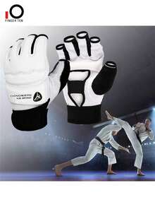 FINGER TEN Boxing Gloves Men MMA Gloves Kickboxing Gloves Punching Bag Gloves Karate Gloves UfC Gloves Half Finger Kickboxing Gloves Taekwondo Sparring Glove Hand Wraps For Boxing Gloves Women