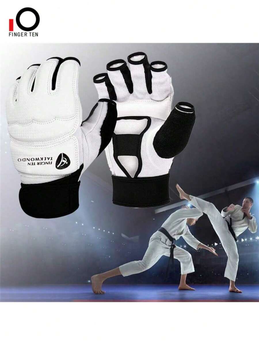 FINGER TEN Boxing Gloves Men MMA Gloves Kickboxing Gloves Punching Bag Gloves Karate Gloves UfC Gloves Half Finger Kickboxing Gloves Taekwondo Sparring Glove Hand Wraps For Boxing Gloves Women