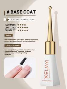 XEIJAYI 2pcs 10ml Gel Top Coat And Base Coat Set No Wipe Matte Top Coat And Base Coat Long Lasting UV Soak Off Combination Gel Nail Polish - Clear - View 5