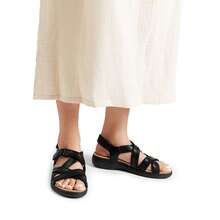 Women's Arch Support Sandals Comfortable Open Toe Dress Flats Walking Sandals For Summer - Black - View 8