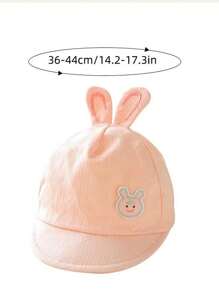 Customized Embroidered Name 0-6 Months Newborn Bucket Hat, Cute Rabbit Solid Color Spring Autumn Sun Hat, Versatile Cartoon Infant UV Protection Baby Cap, Can Customize Favorite Letters As Baby Shower/Birthday Gift