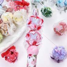 3pcs/Set Handmade Butterfly, Flower & Bead Embellished Jewelry Pendants, Suitable For Making Phone Charms, Keychains, DIY Crafts - Flowers and Butterflies - View 1