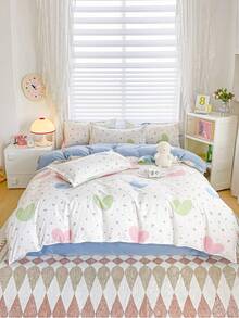 4PCS (1PC Duvet Cover+1PC Bed Sheet+2PCS Pillowcase) Student Dormitory Bunk Bed. - Multicolor - View 57