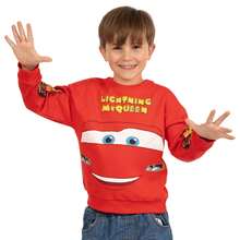 Áo nỉ Disney Cars | Áo len Lightning McQueen cho bé trai | Áo len trẻ em - Đỏ - Xem 2