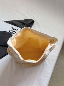 1 件女式多口袋帆布手提包带手柄，可重复使用大容量手提包，适合日常使用和旅行，多个隔层，非常适合海滩、工作和日常 - 彩色 - 查看 6