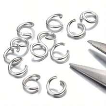 1000pcs 304 Stainless Steel Open Jump Rings - For DIY Earrings, Necklaces And Bracelets - Closed Ring - View 1