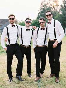 1pc Men's Fashionable Solid Color Elastic Suspenders, Adjustable & Stretchable Autumn-Winter Accessories Halloween Costume,Suitable For Teens, Youth,Men,Casual, Outdoor, Athletic, Vacation, Graduation Gifts, Birthday, Daily Wear - A - View 2