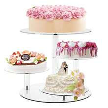 1 Set Acrylic Cake Decorating Kit - Acrylic Tiered Cake Stand And Dessert Table Display Set Can Hold 40 Cupcakes, Suitable For Wedding, Birthday, Party - Perfect Cupcake Stand For Events And Cake Decorating - Clear - View 3