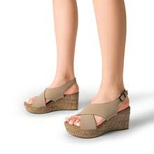 Women's Comfortable Ankle Strap Platform Wedge Sandals For Women Casual Dressy Summer