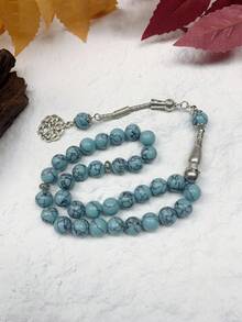 1pc 33pcs Faux Turquoise TASBIH Prayer Beads, Arabic Daily Use - Baby Blue - View 3