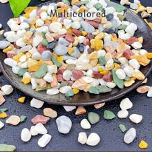 400克/0.88磅彩色鹅卵石，各种颜色的天然河石，适用于花盆装饰、鱼缸造景、假石花园、小路铺设，可创造意想不到的效果