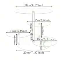 1 Set Acrylic Cake Decorating Kit - Acrylic Tiered Cake Stand And Dessert Table Display Set Can Hold 40 Cupcakes, Suitable For Wedding, Birthday, Party - Perfect Cupcake Stand For Events And Cake Decorating - Clear - View 16