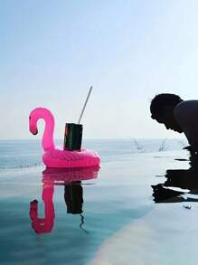 1pc/3pcs/5pcs Summer Pool Flamingo Cup Holder Inflatable Water Coaster Float Drink Cup Holder