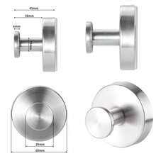 吸盘挂钩适用于淋浴、浴室、厨房、玻璃门、镜子、瓷砖 - 丝瓜络、毛巾、外套 - 防水防锈，哑光黑色 - 彩色 - 查看 12