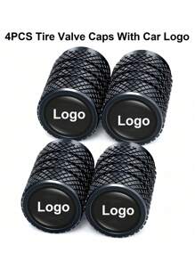 4pcs Tire Valve Caps, Valve Stem Caps For Toyo Ta Audi VW Benz BWM Nissan Hyun Dai Kia And So On, Alloy Car Tire Caps For Corrosion Resistant Leak-Proof Car Accessories, Balck