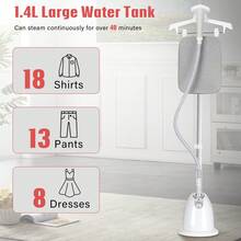 OYAJIA Clothes Steamer, Foldable Handheld Clothing Wrinkles Remover For Garments, Large Detachable Water Tank Portable Mini Fabric Steam Iron For Home And Travel (White) - UK Plug(220-240V) - View 5