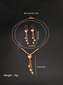 3 PiecesSet Fashionable Unique Elegant Retro Tassel Pendant Necklace Set For Women