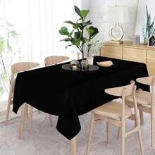 6 Pack White Round Table Cloth - 90Inch (228cm) Quality Tablecloth Table Cover For Wedding/Banquet/Restaurant/Party. - Black - View 7