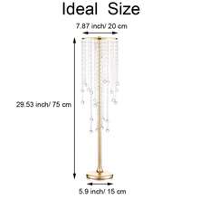 2 Pcs/10 Pcs Vase Tabletop Decor - Metal Flower Stands With Hanging Crystal Lamps For Wedding, Tall Vases For Dining Table, Wedding Party & Home Decor - Gold - View 6