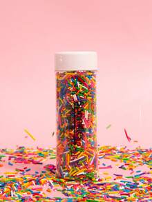 100g de Chispas para decorar pasteles, postres y repostería - Decoraciones para helados, magdalenas, donas, trufas, macarrones, waffles, paletas, fondant y mesas de postres | Suministros para fiestas de bricolaje para cumpleaños, bodas, Navidad, Día de San Valentín, Día de la Madre - Multicolor - Ver 7