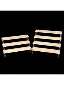 Wooden Desktop Dessert Display Rack, Decorative Display Storage Shelf For Nail Polish, Fragrance, Scented Candles, Air Freshener, For Desk, Office, Vanity, Bedroom, Bathroom, Home, Dorm, Room Storage