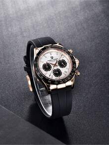 PAGANI DESIGN 原创男士商务运动手表全新日本 VK63 计时码表顶级奢华橡胶蓝宝石石英男士手表 PD-1664 - 均碼 - 查看 8