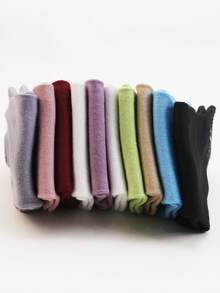 5/6/10 Pairs White Bow Decorated Low Vamp Cute & Breathable Short Socks For Women, Japanese Style - Multicolor - View 4