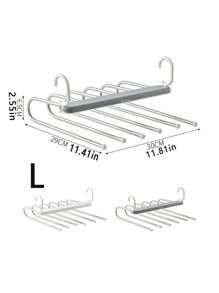 1pc Foldable Retractable Clothing Rack, Pants Hanger, Closet Organizer, 6pcs Stainless Steel Hat Rack, Hanging Hat Rack For Closet, Wardrobe, Multi-Functional Hat Display Rack, 5pcs Vacuum Storage Bags, Moisture Proof, Dustproof, Mildew Proof Sealed Clothes Storage Bags, Bedding Storage Bags