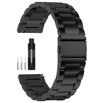 Quick Release Metal Chain Watch Bands, Stainless Steel Link Watch Strap Bracelet 20mm, 22mm , Fits Galaxy Watch 5/4/3,Garmin Watch,Watch For Men Women