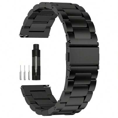 Curele de ceas cu lanț metalic cu eliberare rapidă, curea de ceas cu legături din oțel inoxidabil 20 mm, 22 mm, se potrivește Galaxy Watch 5/4/3, ceas Garmin, ceas pentru bărbați și femei